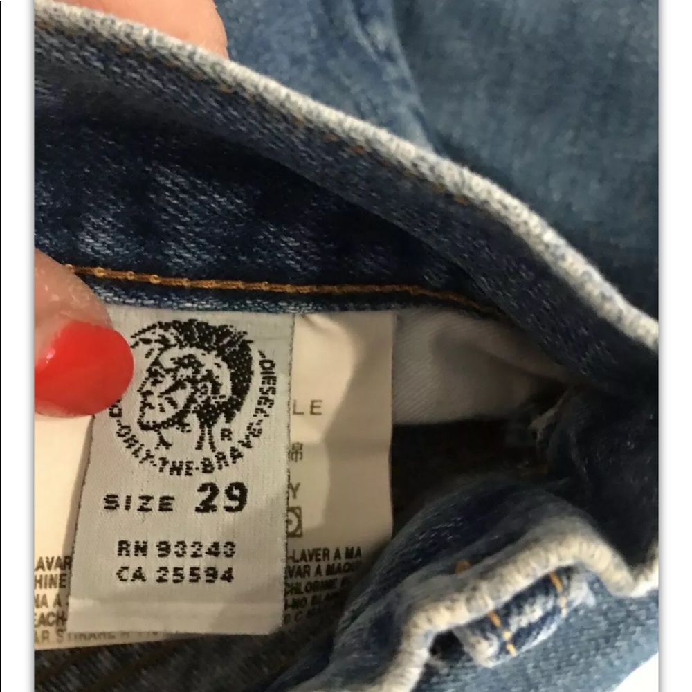 Diesel Jeans High Rise Italy Button Fly - Picture 5 of 6